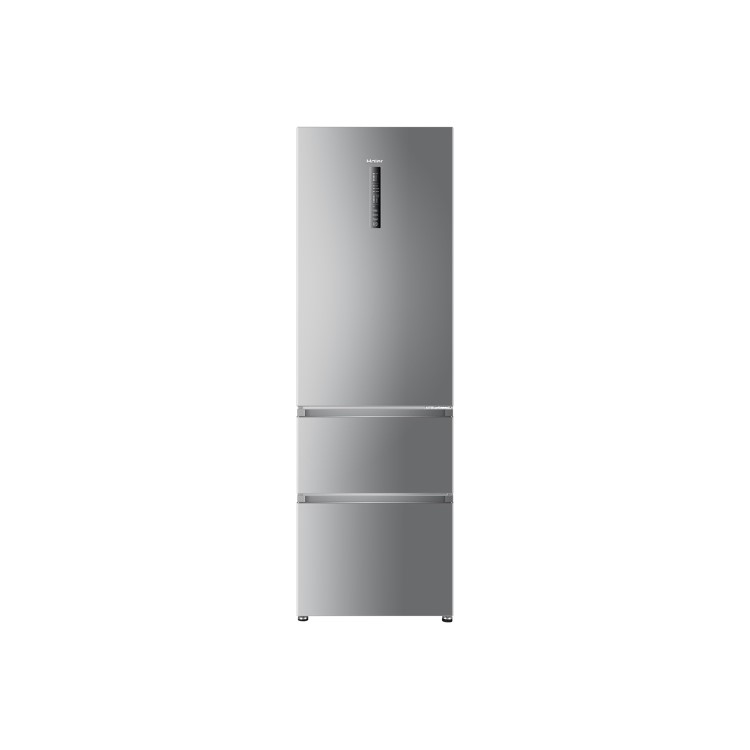 Refurbished Haier A3FE635CGJE Freestanding 343 Litre Frost Free Fridge Freezer Stainless Steel