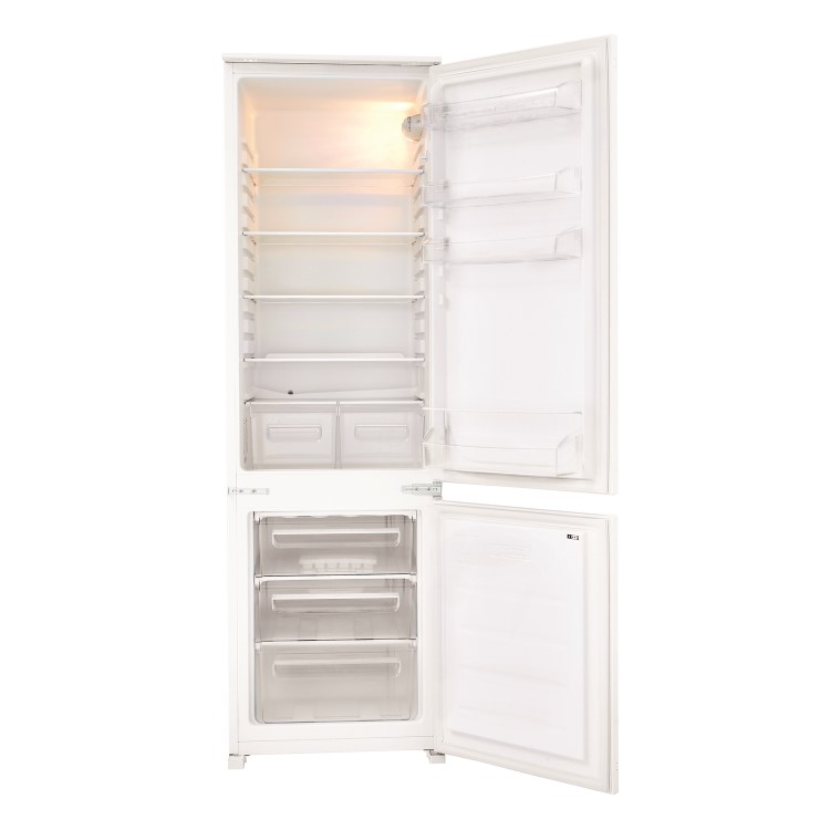Fridgemaster MBC55275 54cm Wide 70-30 Integrated Upright Fridge Freezer - White