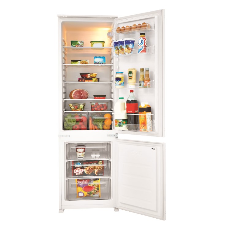 Fridgemaster MBC55275 54cm Wide 70-30 Integrated Upright Fridge Freezer - White