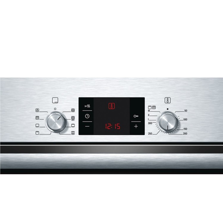 Refurbished Bosch Series 6 HBA63R252B Single Built In Electric Oven With Pyrolytic Cleaning Stainless Steel