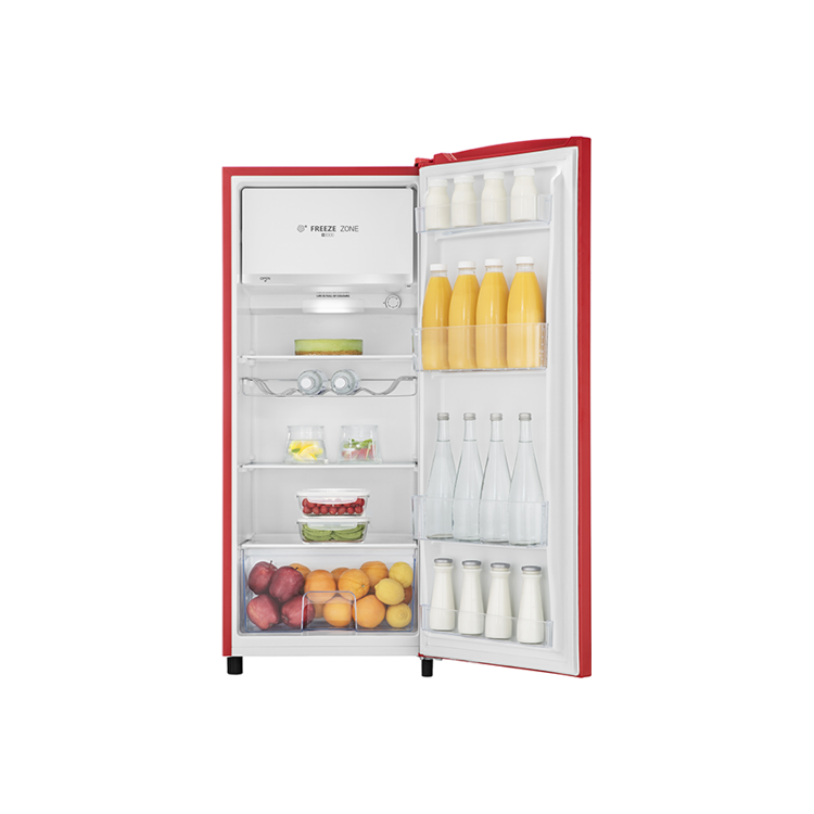 Refurbished Hisense RR220D4ARF Freestanding 164 Litre Fridge Red