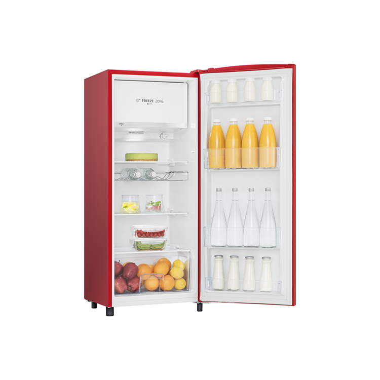 Refurbished Hisense RR220D4ARF Freestanding 164 Litre Fridge Red