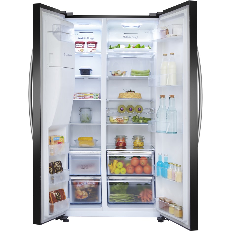 Hisense RS696N4IB1 Side By Side American Frost Free Fridge Freezer With
