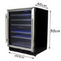 electriQ 60cm Wide 51 Bottle Dual Zone Wine Cooler - Stainless Steel/Black