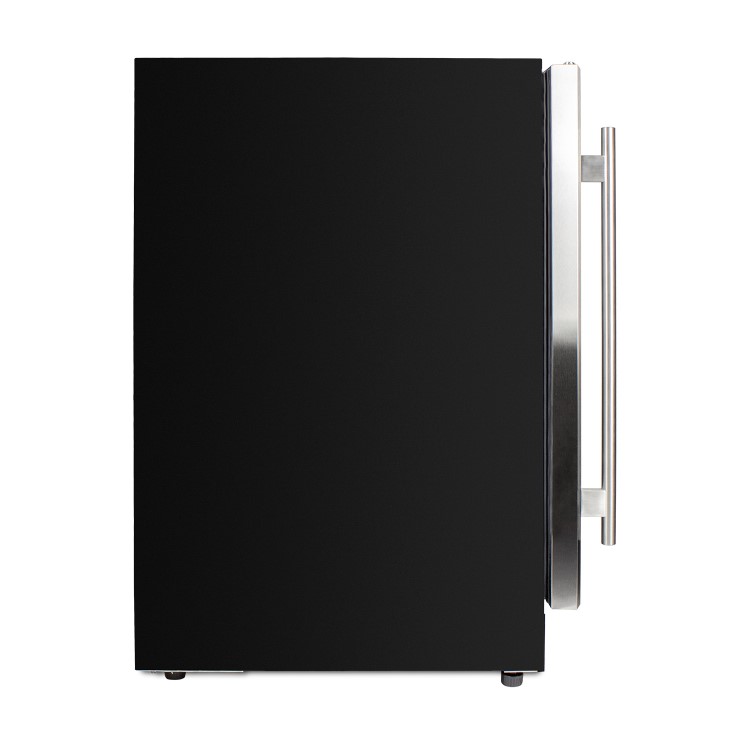 electriQ 60cm Wide 51 Bottle Dual Zone Wine Cooler - Stainless Steel/Black