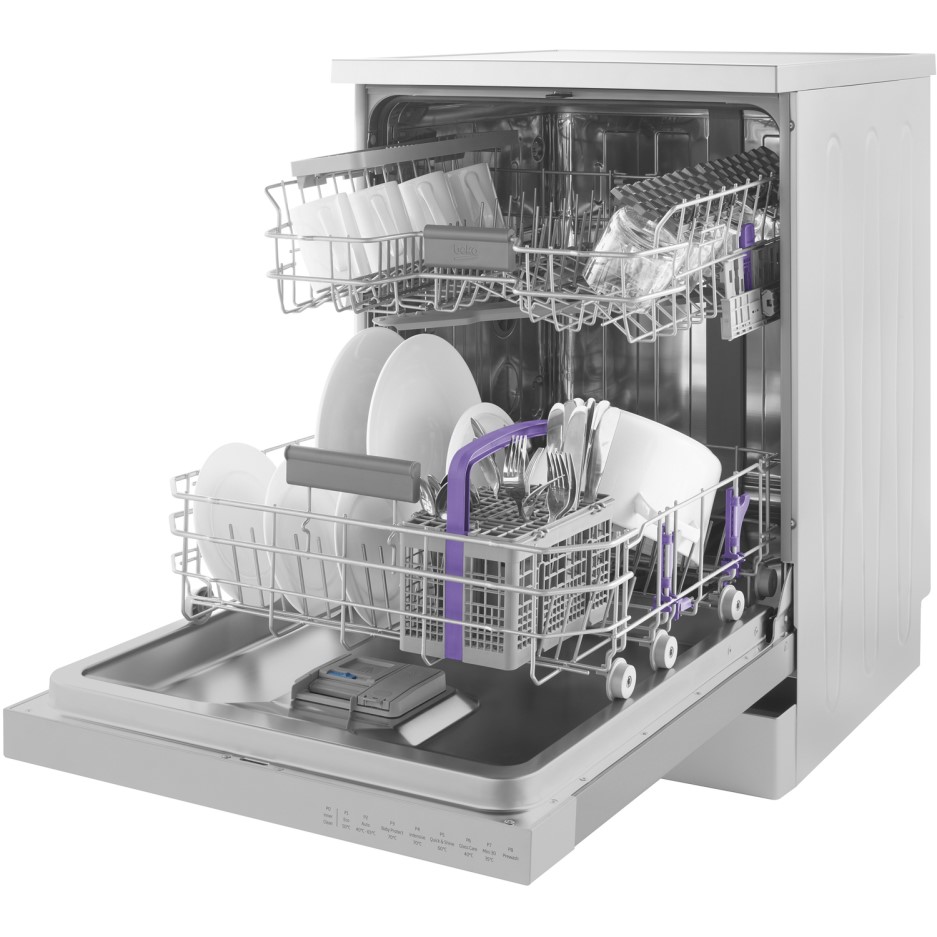 Beko DFN28J21X AquaIntense 14 Place Freestanding Dishwasher With