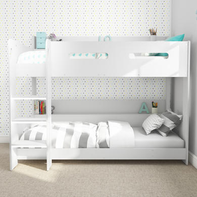 GRADE A1 - Sky White Bunk Bed - Ladder Can Be Fitted Either Side!