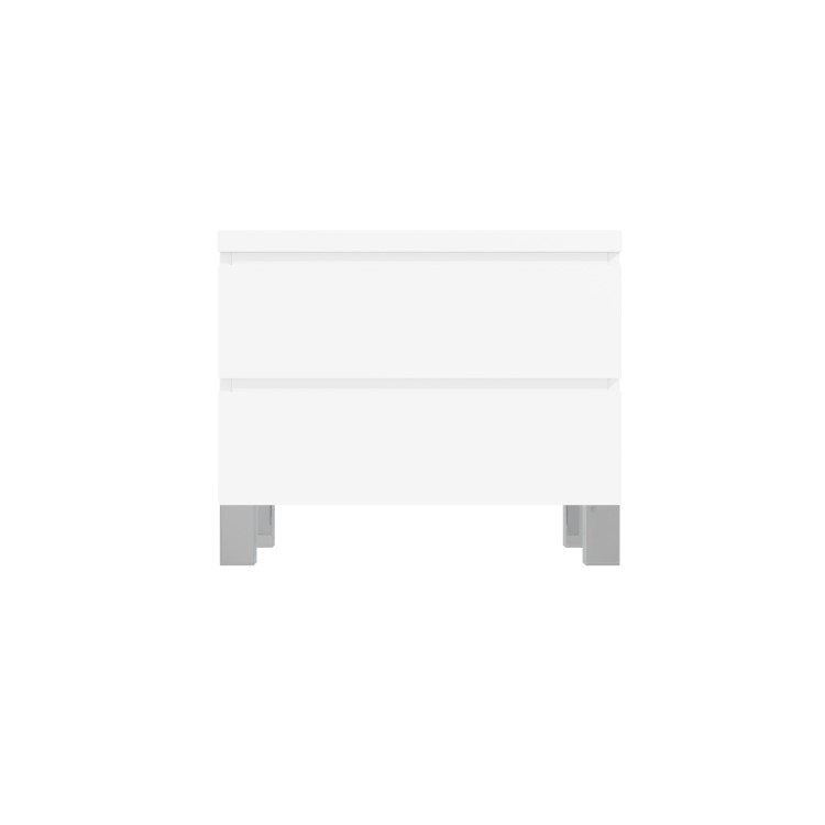Jenson White High Gloss 2 Drawer Bedside Drawers