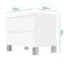 Jenson White High Gloss 2 Drawer Bedside Drawers