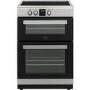 Belling FSI608MFTc 60cm Double Oven Electric Cooker With Induction Hob - Stainless Steel
