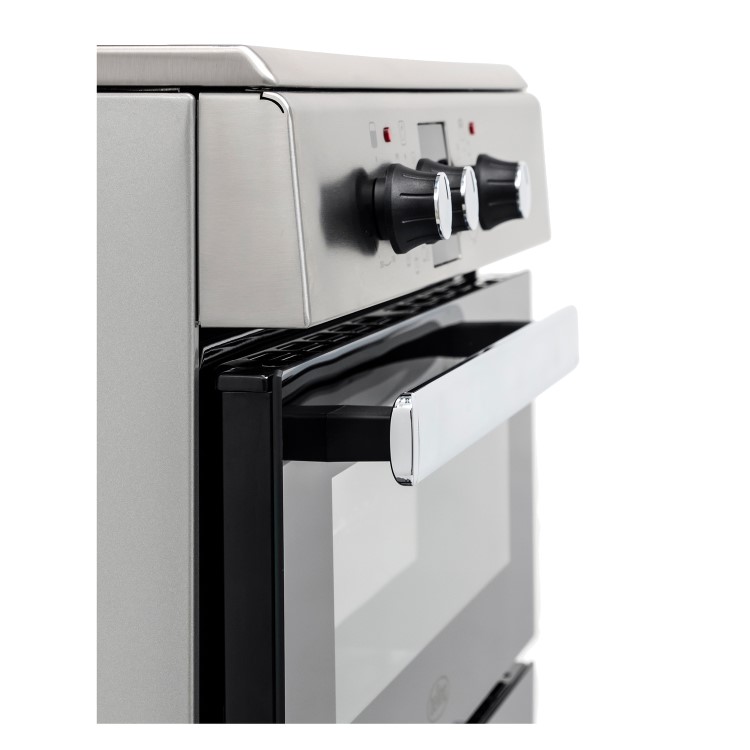 Belling FSI608MFTc 60cm Double Oven Electric Cooker With Induction Hob - Stainless Steel
