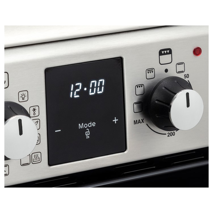Belling FSI608MFTc 60cm Double Oven Electric Cooker With Induction Hob - Stainless Steel
