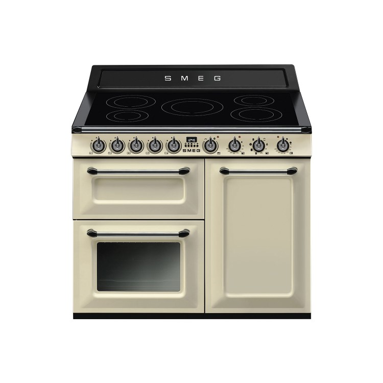 Smeg TR103IP 100cm Victoria Gloss Cream Three Cavity Traditional Cooker with Side Opening