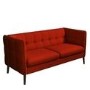 Hedy Red Fabric 3 Seater Sofa - Retro Inspired