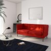 Hedy Red Fabric 3 Seater Sofa - Retro Inspired