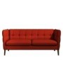 Hedy Red Fabric 3 Seater Sofa - Retro Inspired