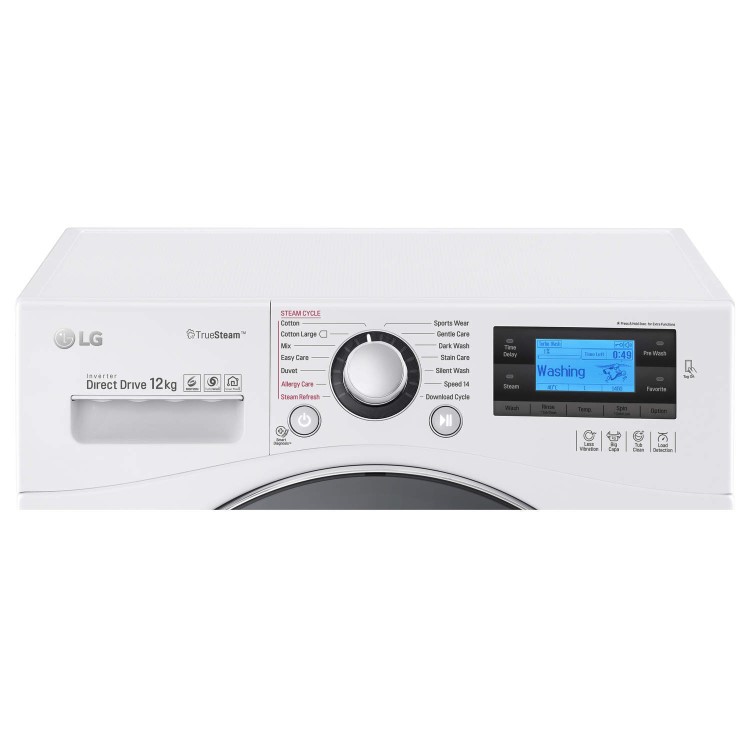 LG FH495BDS2 Direct Drive 12kg 1400rpm Freestanding Washing Machine With Steam White
