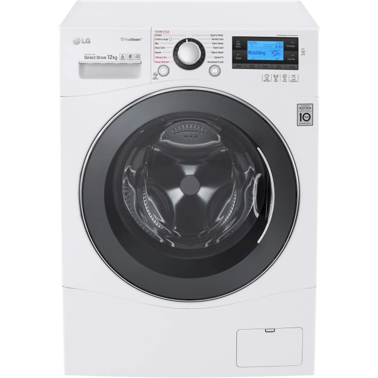 LG FH495BDS2 Direct Drive 12kg 1400rpm Freestanding Washing Machine With Steam White