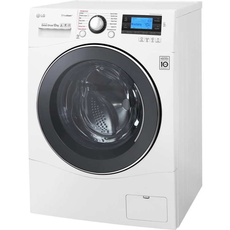 LG FH495BDS2 Direct Drive 12kg 1400rpm Freestanding Washing Machine With Steam White