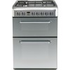 Indesit KDP60SES 60cm Wide Double Oven Dual Fuel Cooker - Stainless Steel
