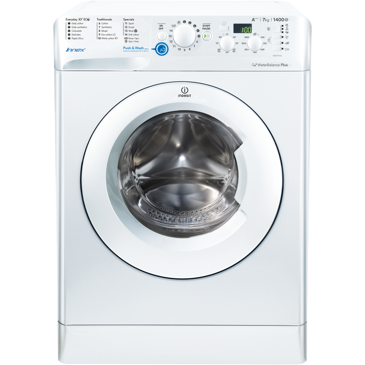 Refurbished Indesit BWE71452WUKN Freestanding 7KG 1400 Spin Washing Machine White