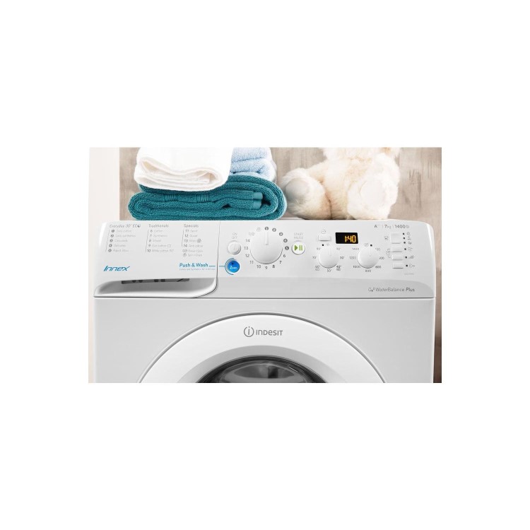 Refurbished Indesit BWE71452WUKN Freestanding 7KG 1400 Spin Washing Machine White