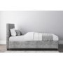 Safina Double Ottoman Bed with Stud Detailing in Grey Velvet