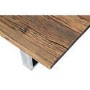 Grayson Industrial Coffee Table in Railway Wood with Glass Top