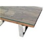 Grayson Industrial Coffee Table in Railway Wood with Glass Top