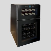 Husky HN7 Husky Reflections Dual Zone Wine Cooler - Black