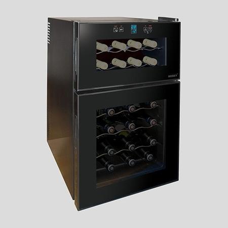 Husky HN7 Husky Reflections Dual Zone Wine Cooler - Black