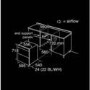 CDA DC740BL Electric Built Under Fan Double Oven With Touch Control Timer - Black