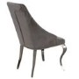 Set of 2 Grey Velvet Dining Chairs with Silver Legs - Vida Living Cassia