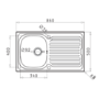 Boxed Open Taylor & Moore Stainless Steel Reversible Kitchen Sink 860 x 500mm