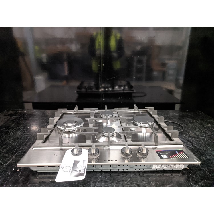 Refurbished Bosch Serie 6 PCI6A5B90 60cm 4 Burner Gas Hob Stainless Steel