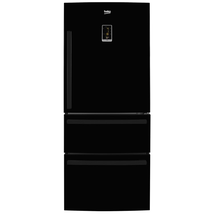 Beko ASML142B American Style 74cm Wide Multi Door Freestanding Fridge Freezer - Black