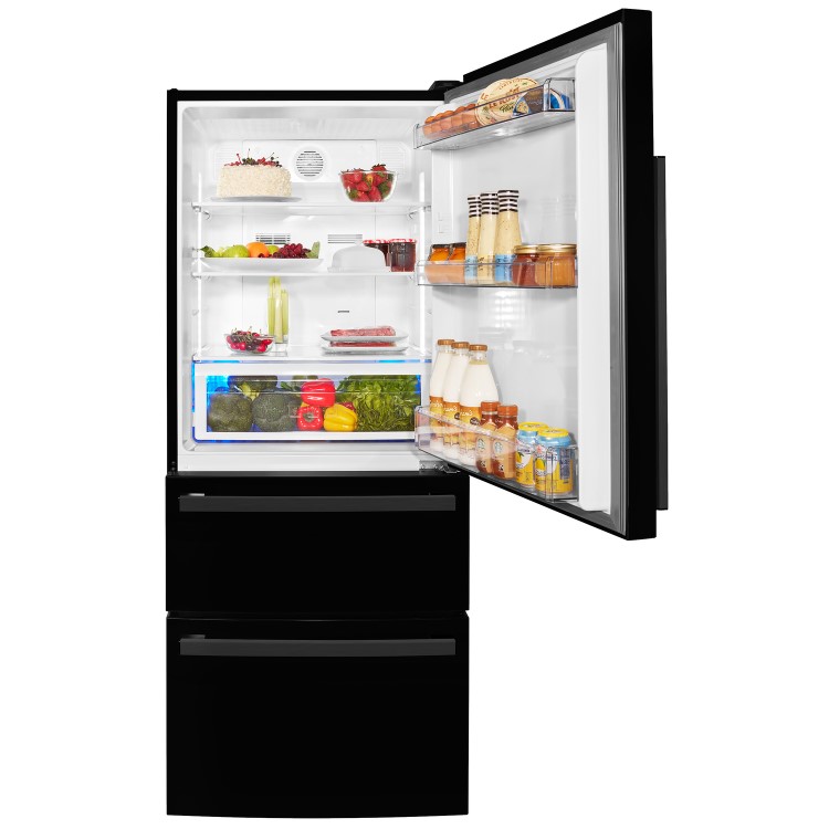Beko ASML142B American Style 74cm Wide Multi Door Freestanding Fridge Freezer - Black