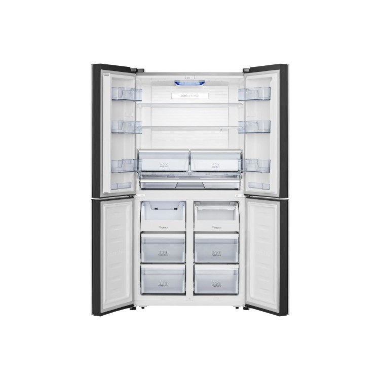 Hisense RQ689N4AC1 556 Litre American Style Fridge Freezer Frost Free 4 Door 91cm Wide - Silver