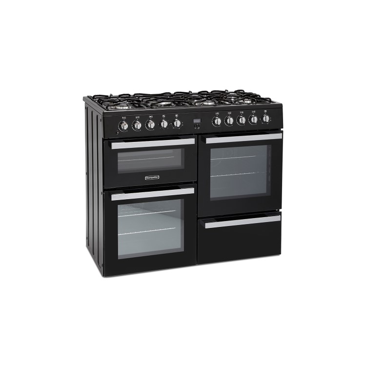 Montpellier MDF100K 100cm Dual Fuel Range Cooker - Black