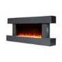 Grey Wall Mounted Electric Fireplace with LED Lights 52 inch - Amberglo
