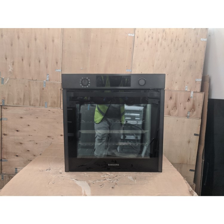 Refurbished Samsung NV75K5571RM 60cm Single Built In Electric Dual Cook Pyrolytic Oven Black