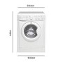 Refurbished Indesit EcoTime IWDC6125 Freestanding 6/5KG 1200 Spin Washer Dryer White