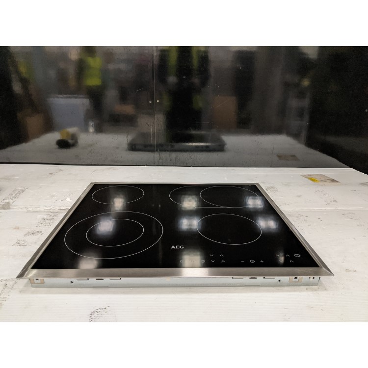 Refurbished AEG HK634060XB 58cm 4 Zone Ceramic Hob with Stainless Steel Frame