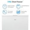 electriQ 198 Litre Chest Freezer 52cm Deep A+ Energy Rating 95cm Wide - White