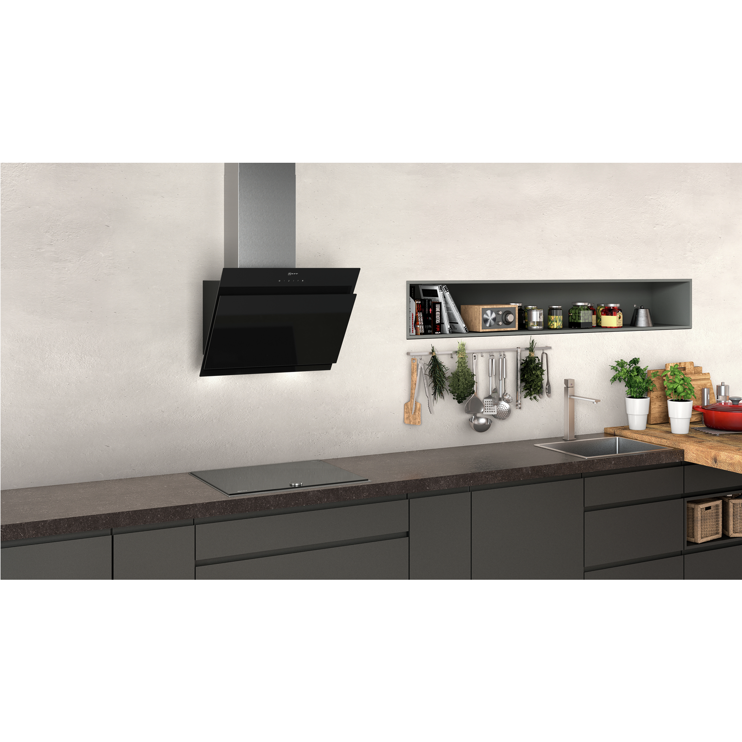 50cm angled cooker online hood