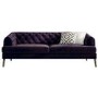 Chesterfield Sofa in Dark Purple Velvet - 3 Seater - Inez