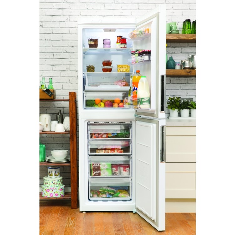 HOTPOINT LEX85N1W 296 Litre Freestanding Fridge Freezer 60/40 Split Frost Free 60cm Wide - White