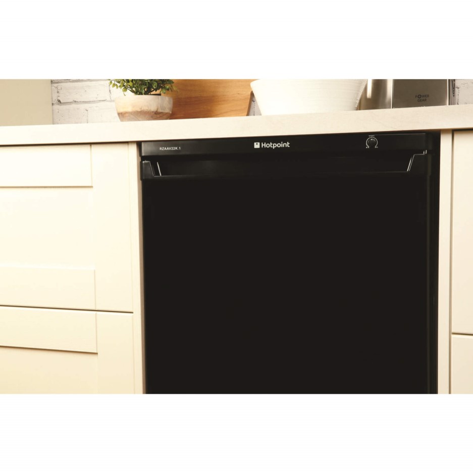 HOTPOINT RZAAV22K 55cm Wide Freestanding Under Counter Freezer Black