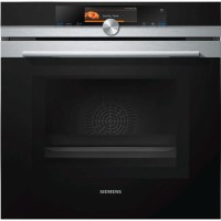 Refurbished Siemens iQ700 HM656GNS6B 60cm Single Built In Electric Oven With Microwave Black And Stainless Steel