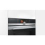 Refurbished Siemens iQ700 HM656GNS6B 60cm Single Built In Electric Oven With Microwave Black And Stainless Steel